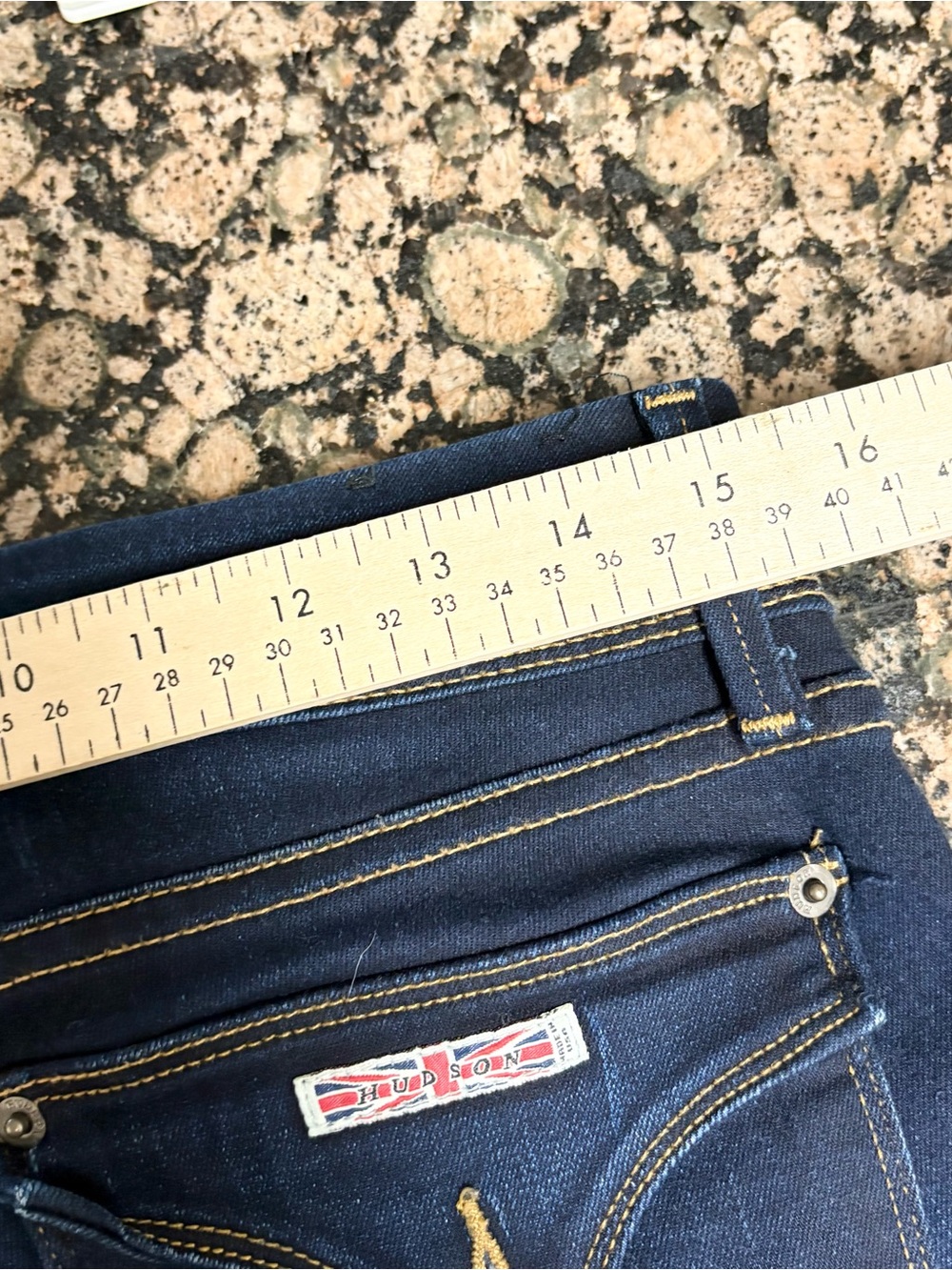 Hudson Beth Baby Boot Cut Jeans Womens Blue Mid Rise Flap Pocket Stretch Size 29 - Picture 4 of 8